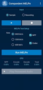 MELPe Mobile Application - MELP Vocoder