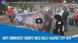 Anti-communist groups stage protest vs NPA atrocities