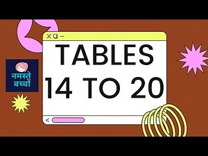 Tables 14 to 20 in English || Multiplication 14 to 20 || Tables 14 to 20 || Learn Tables