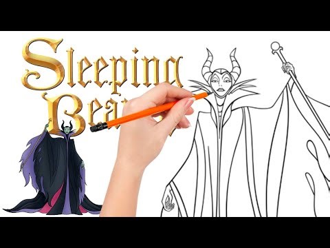 How to draw Maleficent, a powerful dark fairy - Sleeping Beauty