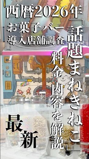 まねきねこ お菓子バーの料金は？内容も解説【2026年最新】