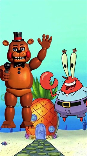 🐻 FNAF x SpongeBob?! This Crossover Is INSANE! 😱🌊 #shorts