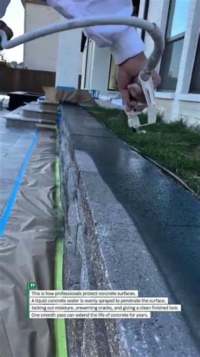 Concrete Sealer Spray Process That Makes Walls Look Brand New #Concrete #DIY #Home
