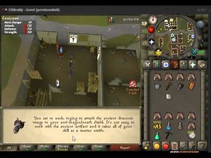 Smithing a Dragonfire Shield - OSRS Deadman mode