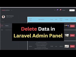 How to Delete Data in Laravel Admin Panel |Laravel Hotel Management System Project Tutorial