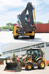 [Hot Item] Wheel Front End Loader Rops Cabin Excavator 4X4 Articulated Wheel Backhoe Loader for Sale