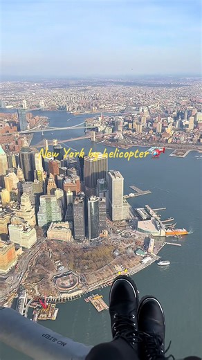 New York by helicopter 🚁 #nyc #manhattan #helicopter #nychelicopter #newyork