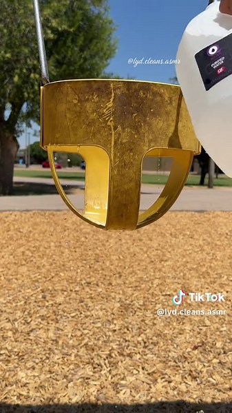 The Toddler Swings Were FILTHY🛝🧽🫧 Welcome to my park cleaning series! Today we’re giving these toddler swings the scrub they deserve! 🧼✨ I don’t know what is more satisfying the ASMR sounds or the incredible transformation at the end! 😍 ✨ Would your kids ride in these BEFORE I cleaned them? ✨ Rate this transformation from 1-10! ✨ What piece of park equipment should I clean next? Stick around until the end because the final reveal is SO worth it! 💦🛝🤩 #asmrcleaning #sudsy #scrubbing #clean