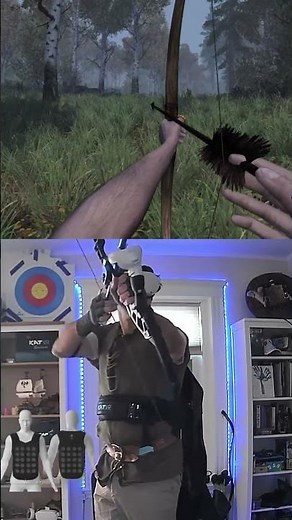 POV: You brought a REAL 40lb bow into Skyrim VR 🏹 [40# 🏹] #skyrimvr #skyrim #fus #katwalkc2