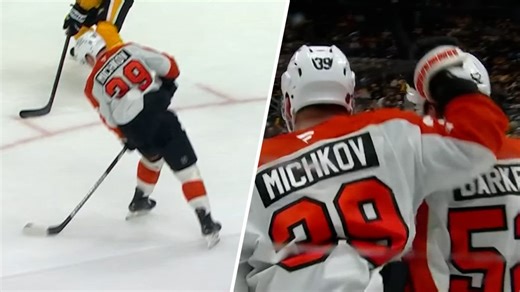 Barkey finds Michkov, who buries his 10th goal of season