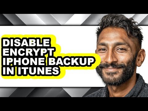 How to Disable Encrypt Iphone Backup in Itunes (easy Method)