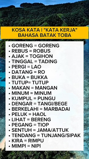 KOSA KATA | BAHASA BATAK TOBA. VOCABULARY | TOBA BATAK LANGUAGE #kosakata #bahasabatak #bahasadaerah #batakviral #reels #fyp #tranding | Boy Situmeang