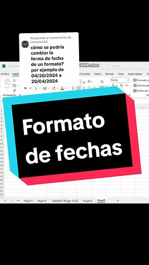 Cómo cambiar el formato de fecha en Excel