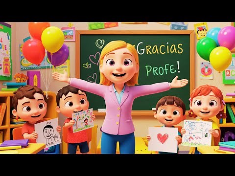 👩‍🏫 ¡Feliz Día del Maestro! 🎶 Canción Infantil para Cantar y Agradecer con Amor