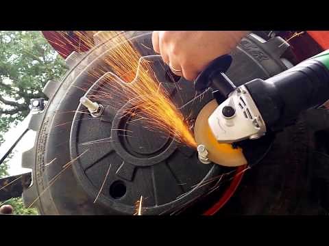Kubota BX25D Rear Wheel Weight: Install