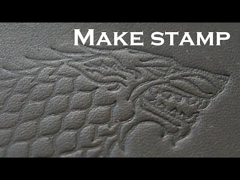 How to make stamp on leather? - DIY stamp on leather - Leather #4