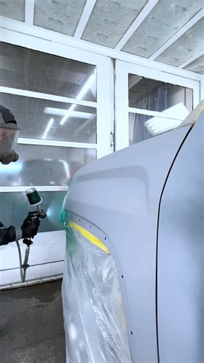 GREEN TRUCKS ARE MY FAVOURITE #truck #bodywork #carbody #autobody #car #paint #painting #carrepair #automobile #spraypaint #reel2023 #satisfying | AUTO PAINT & BODY