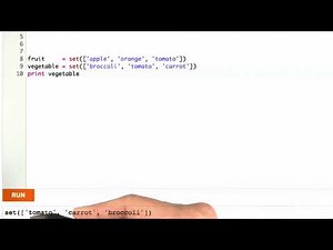 Python Sets - Design of Computer Programs