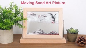 Coitak Moving Sand Art Picture, Dynamic Sand Picture, Desktop Moving Sand Art for Home Decor and Office (Rose Gold)