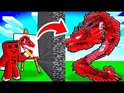 Arkadaşımı Mob Savaşında ÇİZİM HİLESİ ile Trolledim !! - Minecraft