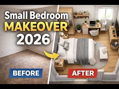 Small Bedroom Makeover 2026 | Amazing Small Room Renovation Ideas (Before & After)