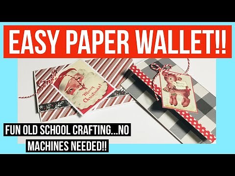 NO MACHINES NEEDED!! Paper Wallet Tutorial/ SIMPLE & EASY Old School Crafting/ DIY PAPER WALLET