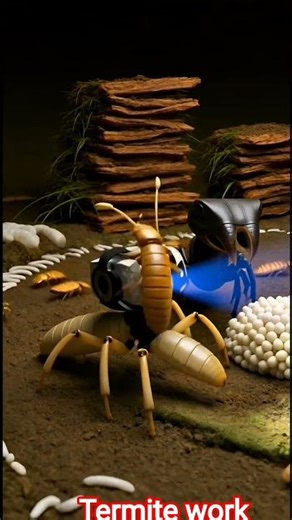 Termite work #worker termites#Termite#drywood termite#termite nest#shorts #viralvideo