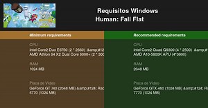 Human: Fall Flat Requisitos Mínimos e Recomendados 2026 - Teste seu PC 🎮