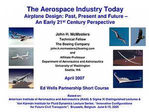 John H. McMasters Technical Fellow The Boeing Company john.h.mcmasters@boeing and - SlideServe