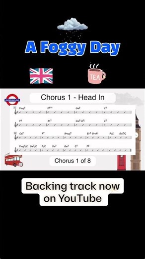 A Foggy Day 200 bpm backing track #jazz #jazzstandard #backingtrack