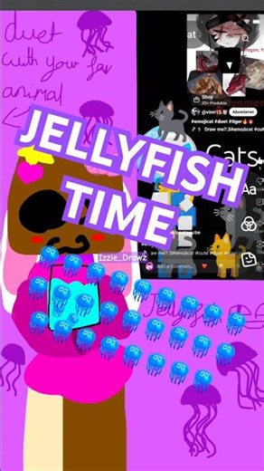 My jellyfish 🪼🎐#drawing #art #emojibunny #emojicat