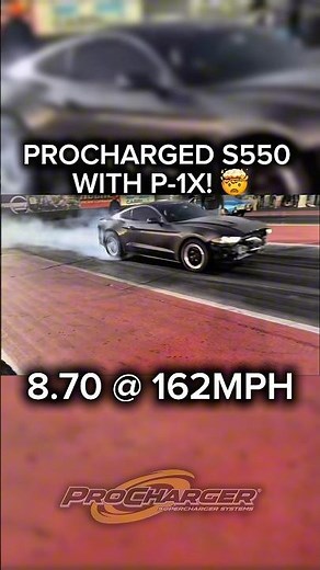 S550 goes 8s with a ProCharger P-1X 🔥 | #procharger #mustang #dragracing