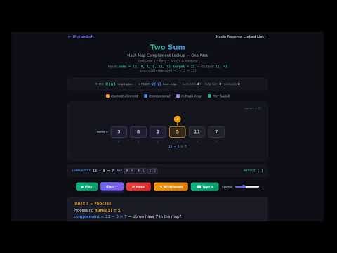 AlgoVision — Interactive Algorithm Animations for Coding Interview Prep
