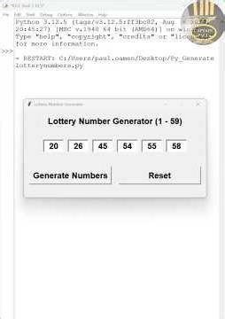 How to Create Lottery Number Generator in Python GUI