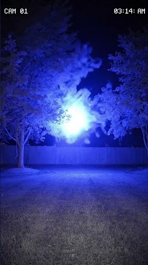 😱“Unknown Blue Flash Caught on CCTV at Midnight!”