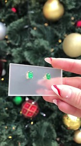 Genuine Emerald Earrings 14k Gold Emerald Cut Emerald Stud Earrings, May Birthstone Earrings, Emerald Studs, 20th Anniversary Gift for Her - Etsy