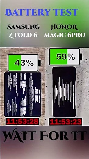 SAMSUNG GALAXY Z FOLD 6 HONOR MAGIC 6 PRO💫 BATTERY TEST🚀