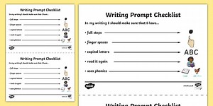 Writing Prompt Checklist
