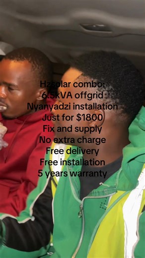 Hzsolar combo: 6.5kVA offgrid Nyanyadzi installation Just for $1800 Fix and supply No extra charge Free delivery Free installation 5 years warranty#Affordable #nationwide🚛 #0715593782 #Solarize_today #HZ_combination @Uzcelebz @PFN@solarsystem @Wakanda Solar Sales @Solar Products @levelschillspot @Solar Installers Zw @TopsolarC&ISystems @citychairzimbabwe @Sinet Africa @zimcarpimping1leo🇿🇼 @Zim more celebs @Ryan Mkombo