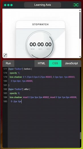 Stopwatch | HTML CSS JavaScript