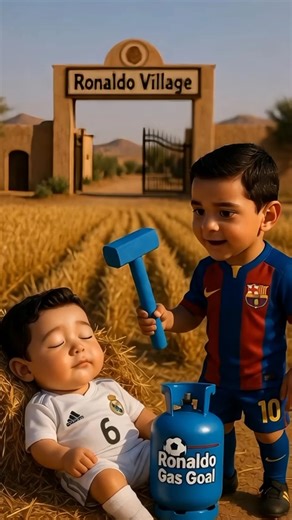 “Messi breaks Ronaldo’s gas tank and runs away.”