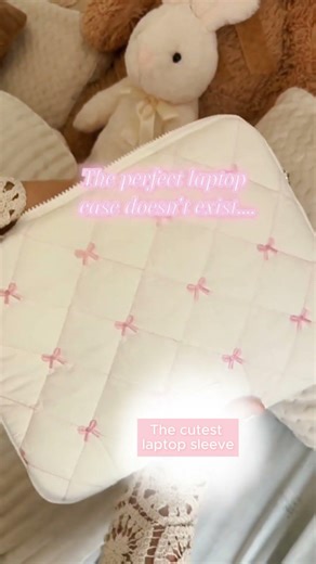 My dream laptop case has a BOW! #coquetteaesthetic #aesthetic #macbookaccessories