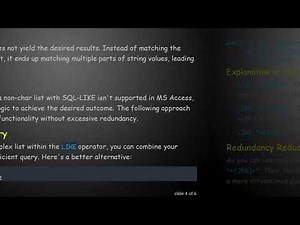How to Use a Non-Char List Inside SQL-LIKE Wildcards in MS Access