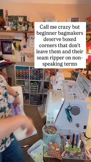 When I made my first tote bag, I followed the instructions exactly as written: pull the corner into a triangle, draw a 2” line from the tip, sew across it, cut it, and repeat. Easy, right? Except… absolutely not. Because here’s the thing no one tells you: if you don’t know how to perfectly align those seams before you sew across that little triangle? Your seams and your corners will be mismatched. Every. Single. Time. Ask me how I know. Those early corners of mine looked super wonky — like they 