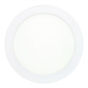 Panel Downlight LED ultrafino. Marco redondo blanco. 18W
