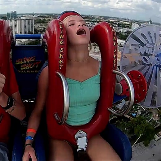 Girl Passed Out On Slingshot 7 #passedout #slingshot #girls #funny #openmouth