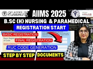 AIIMS Bsc Nursing & Paramedical Form 2025 | Registration Start | Complete Process Step by step