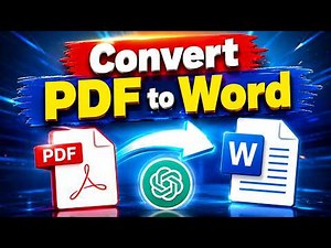 How to Convert PDF to Word with ChatGPT Instantly - Free & Easy Method