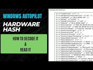 Windows Autopilot hardware hash - how to decode it