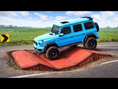 Cars vs Upside Down Speed Bump Challenge #24 in BeamNG Drive!